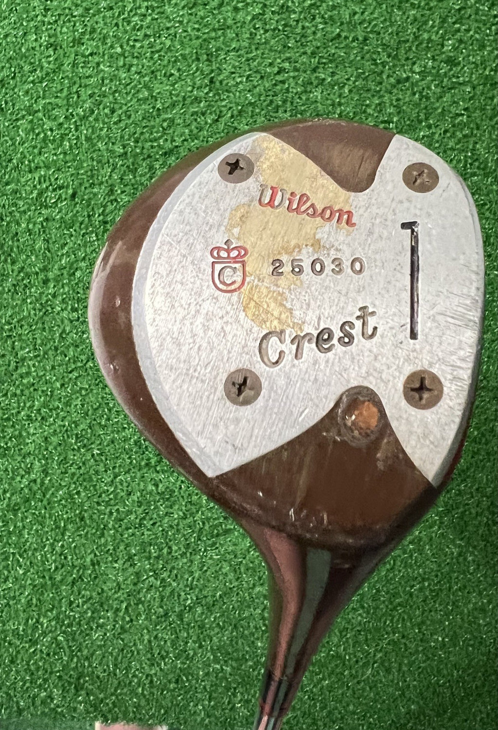 VTG Wilson Driver Crest 1 Wood: Gene Sarazen / Original Steel Flex Shaft