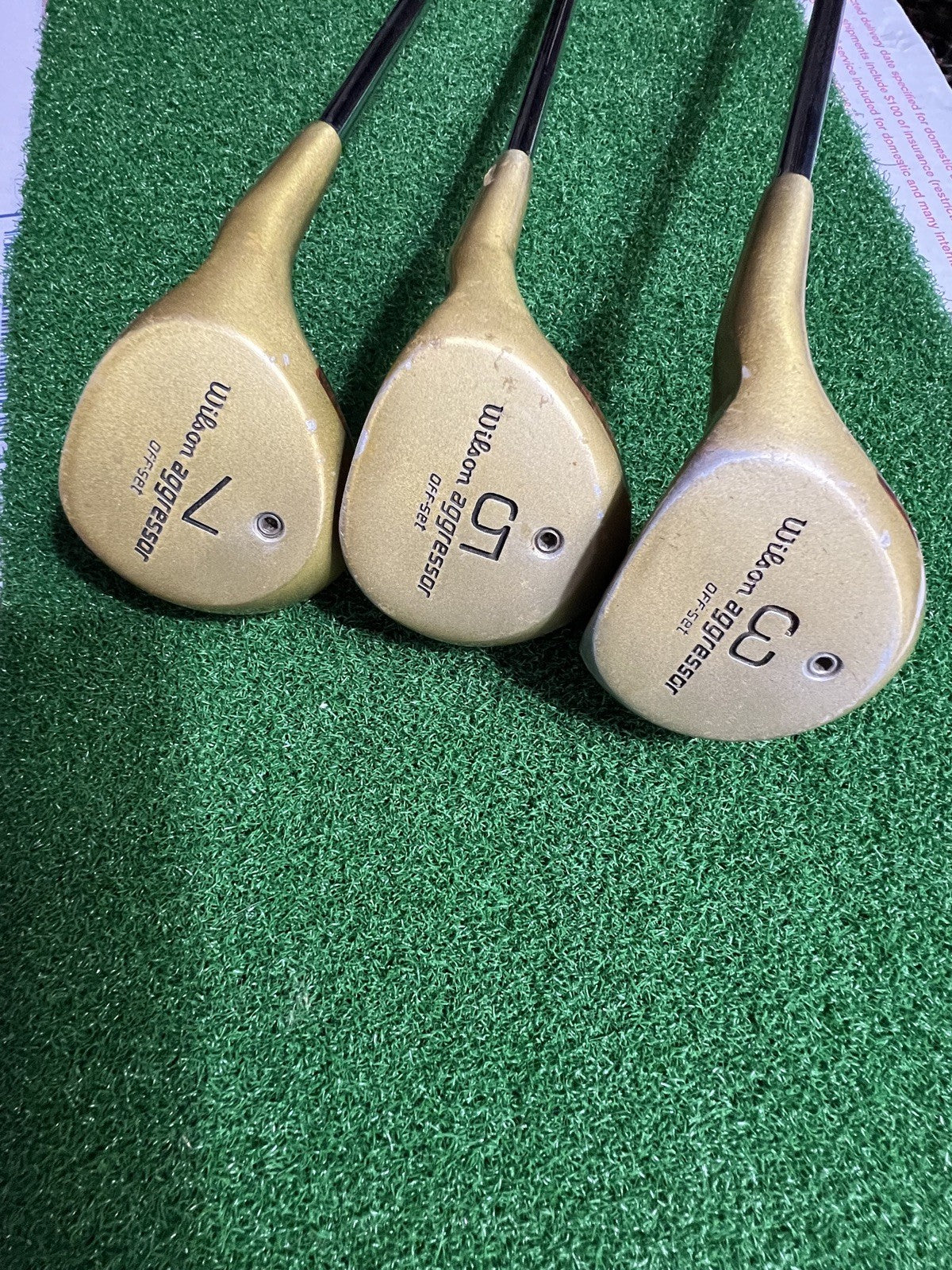 Vintage Wilson Aggressor Golf Clubs 3, 5, 7 Wood Set – Great Collector Pieces
