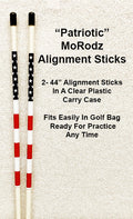 MorodZ Patriotic Stars & Stripes Alignment Sticks – 44" Training Aids (2-Pack with Carrying Case)